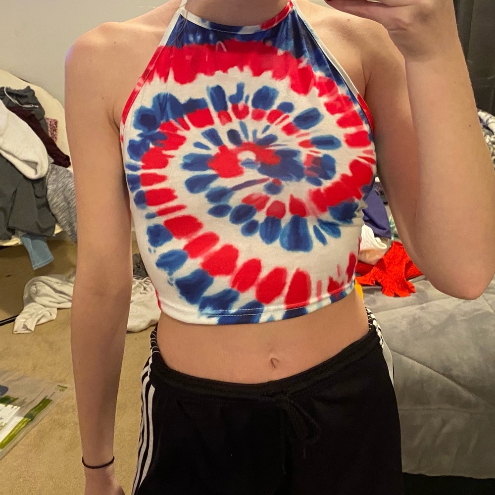 Red White and Blue Halter Top